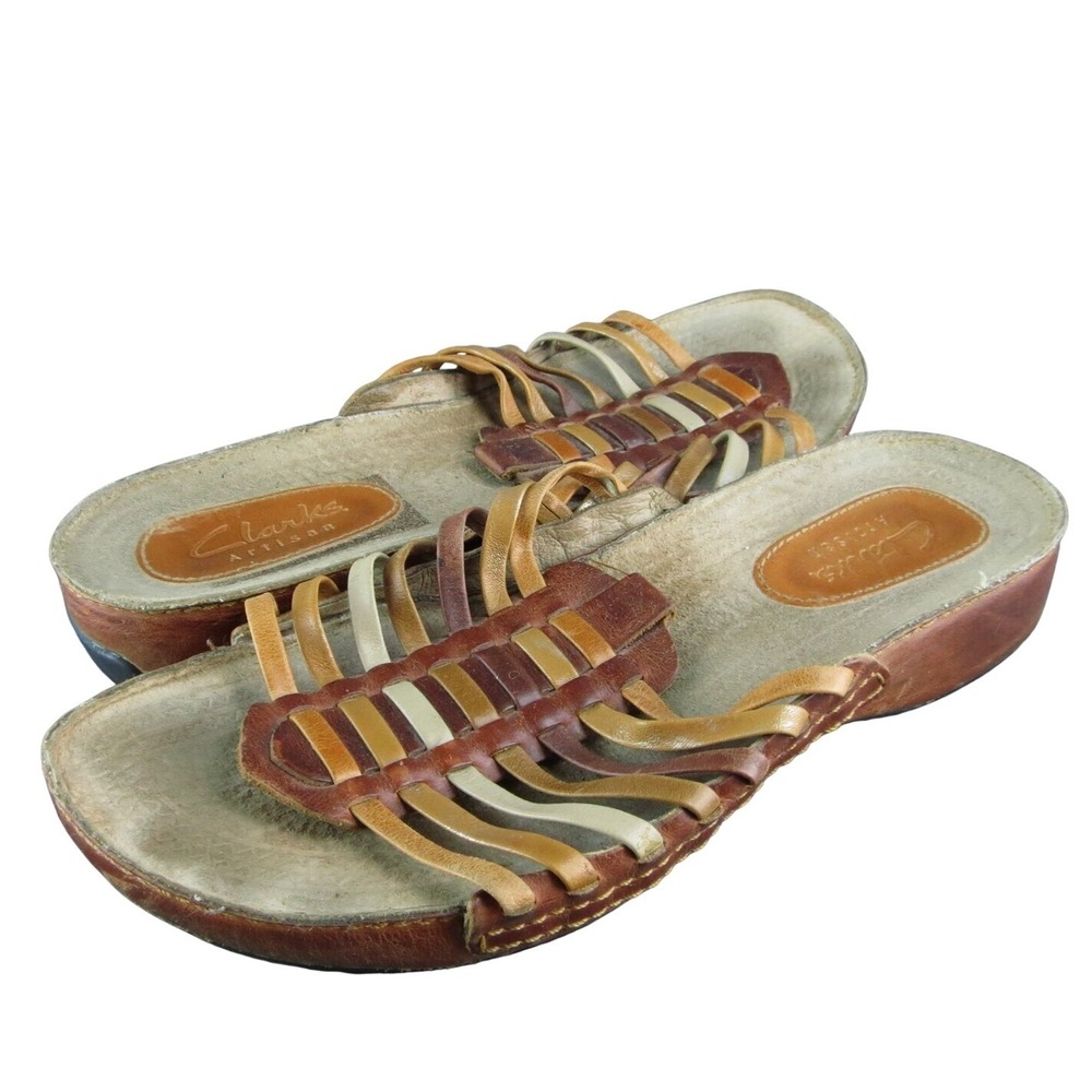 Clarks‎ Women's Artisan Slide Brown Leather Size 7M Gently Used 2025